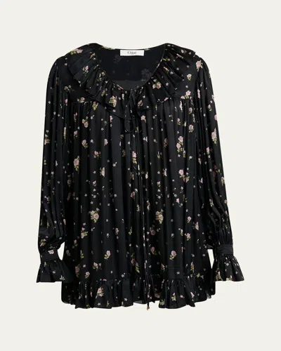 CHLOÉ LIBERTY PRINT SILK CHARMEUSE MINI DRESS