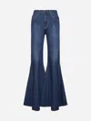 Chloé Fluid Flare Jeans In Blu