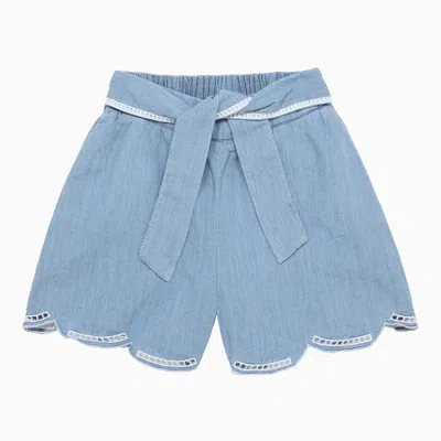 CHLOÉ LIGHT BLUE DENIM SHORTS