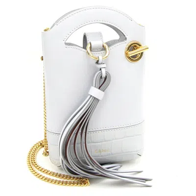 Pre-owned Chloé Light Blue Gray Leather Shoulder Bag ()