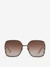 Chloé Ch0143s Brown Sunglasses In Rectangular Design
