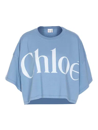 CHLOÉ LIGHT BLUE T-SHIRT