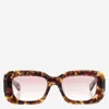 Chloé Light Brown Rectangular Sunglasses In Light Brown