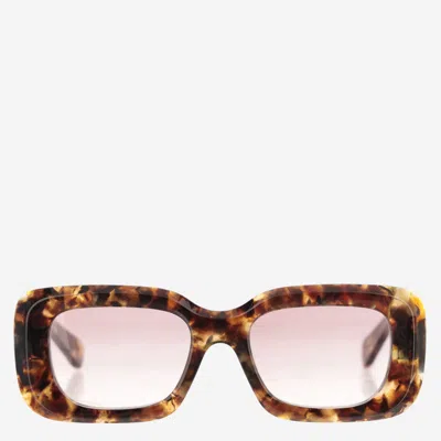 Chloé Light Brown Rectangular Sunglasses