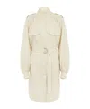 Chloé Utilitarian Shirt Dress In Light Cotton Poplin Brown Size 10 100% Cotton, Pinctada Maxima, Farmed, C In White