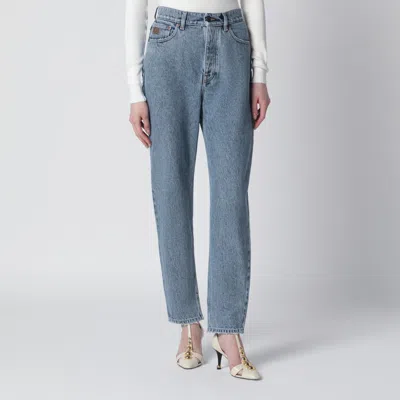 Chloé Light Indigo High-waisted Tapered Jeans In Blue
