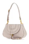 CHLOÉ LIGHT PINK LEATHER SMALL MARCIE CLUTCH