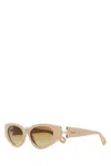 Chloé Light Pink Marcie Cat-eye Sunglasses In Brown