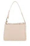 Chloé Leather Shoulder Bag With Front And Back Pockets In Light Pink