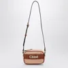 Chloé Light Pink Ribbed Bag With Logo In Pink