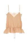 Chloé Light Pink Silk Top In Pink