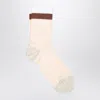 Chloé Socks Beige Mélange With Logo