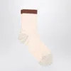 Chloé Beige Socks For Girl With Logo In Pink