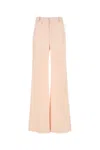 Chloé Chloe Wide-leg Wool Trousers In Pink