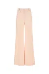 Chloé Chloe Wide-leg Wool Trousers In Pink