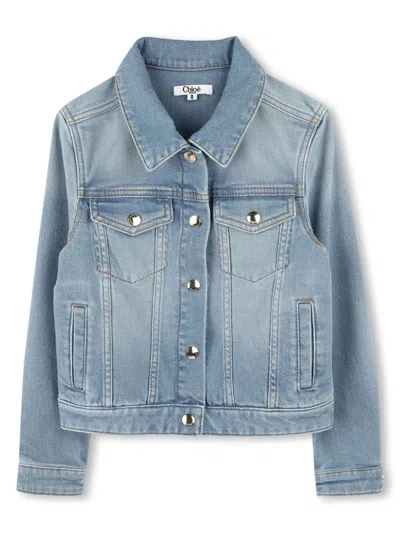 CHLOÉ LIGHT WASH DENIM JACKET