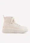 Chloé Lilli Ankle Boots Aus Canvas In White
