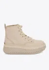 Chloé Lilli Ankle Boots Aus Canvas In Beige