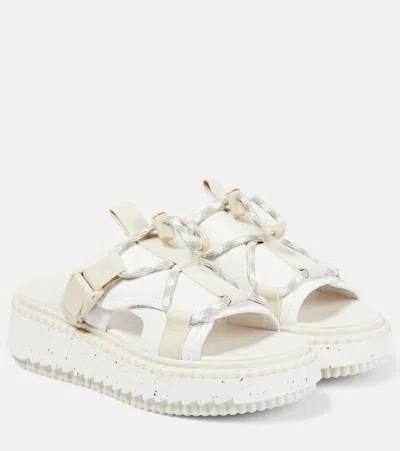 Chloé Sandalen Lilli Aus Leder In White