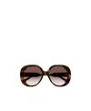 Chloé Lilli Oversize-frame Sunglasses In Brown