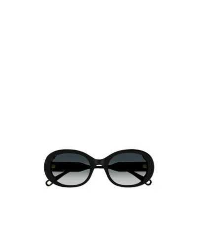 Chloé Lilli Round-frame Sunglasses In Black