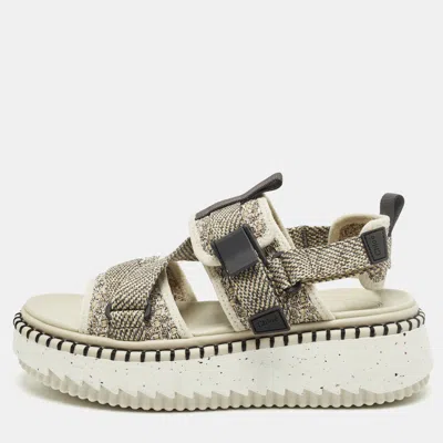 Pre-owned Chloé Lilli Size 39 Multicolor Fabric Slingback Sandals