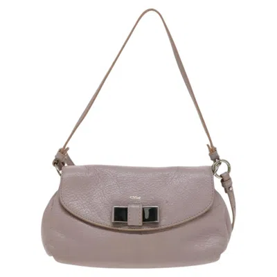 Pre-owned Chloé Lily Beige Leather Shoulder Bag ()