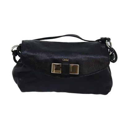 Pre-owned Chloé Lily Leather Handbag () In Black