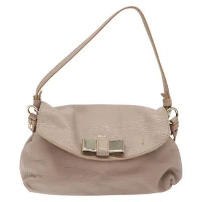 Pre-owned Chloé Lily Pink Leather Shoulder Bag ()