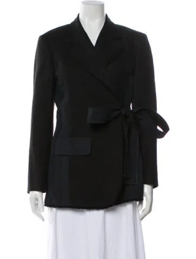 Pre-owned Chloé Linen Blazer In Black