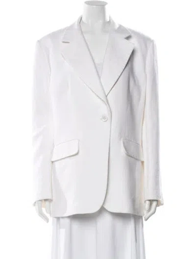 Pre-owned Chloé Linen Blazer In White