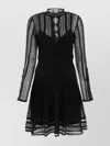 Chloé Chloe Black Linen Blend Mini Dress In Black