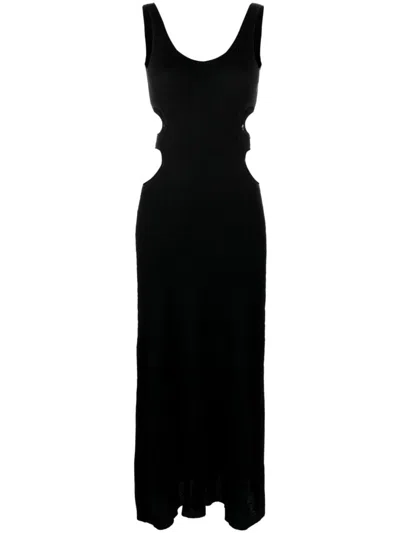 Chloé Linen Blend Silk Long Dress