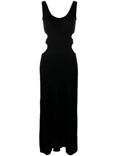 CHLOÉ CHLOÈ LINEN BLEND SILK LONG DRESS