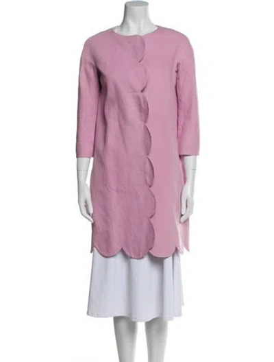Pre-owned Chloé Linen Coat In Pink