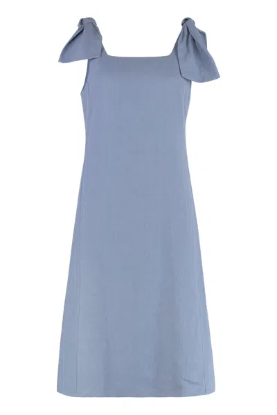 Chloé Linen Dress In Blue