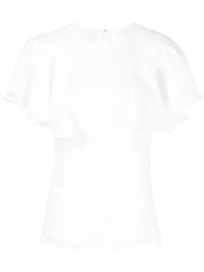Chloé Linen Flutter Sleeve Top