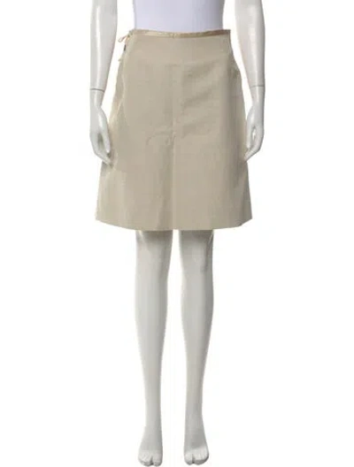 Pre-owned Chloé Linen Knee-length Skirt In Neutral