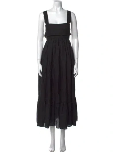 Pre-owned Chloé Linen Long Dress In Black