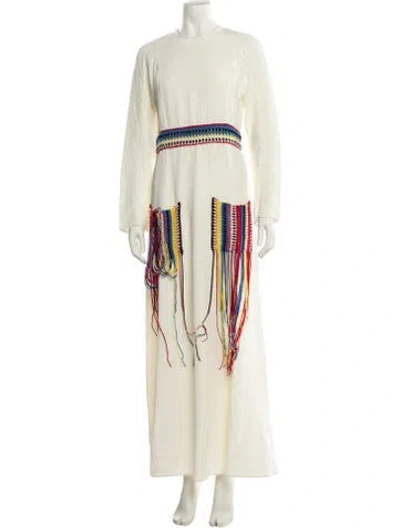 Pre-owned Chloé Linen Long Dress In Neutral