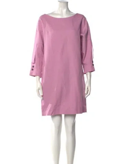 Pre-owned Chloé Linen Mini Dress In Pink