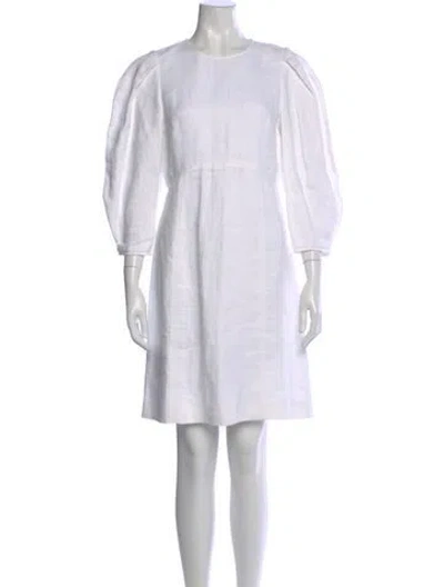 Pre-owned Chloé Linen Mini Dress In White