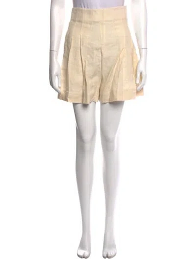 Pre-owned Chloé Linen Mini Shorts In Neutral