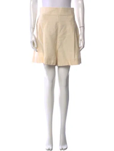 Pre-owned Chloé Linen Mini Shorts In Neutral