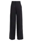 Chloé Linen Pants With Front Pleats In Black
