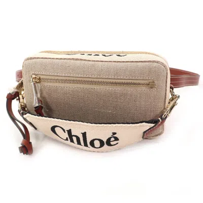 Pre-owned Chloé Linen Pouch Shoulder Bag () In Multi
