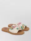 Chloé Mini Ribbons Embroidered Citrus Motif Sandals
