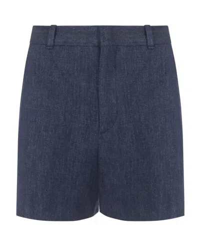 Chloé Linen Shorts In Black
