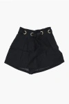 Chloé Linen Shorts With Belt
