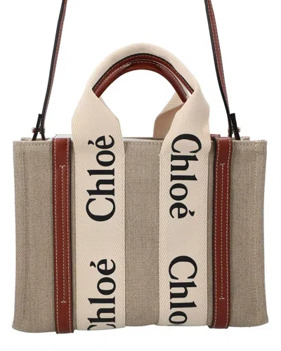 Chloé Linen Small Woody Tote, Never Carried (authentic Pre-loved)